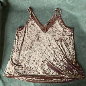 Torrid lace trim velvet cami